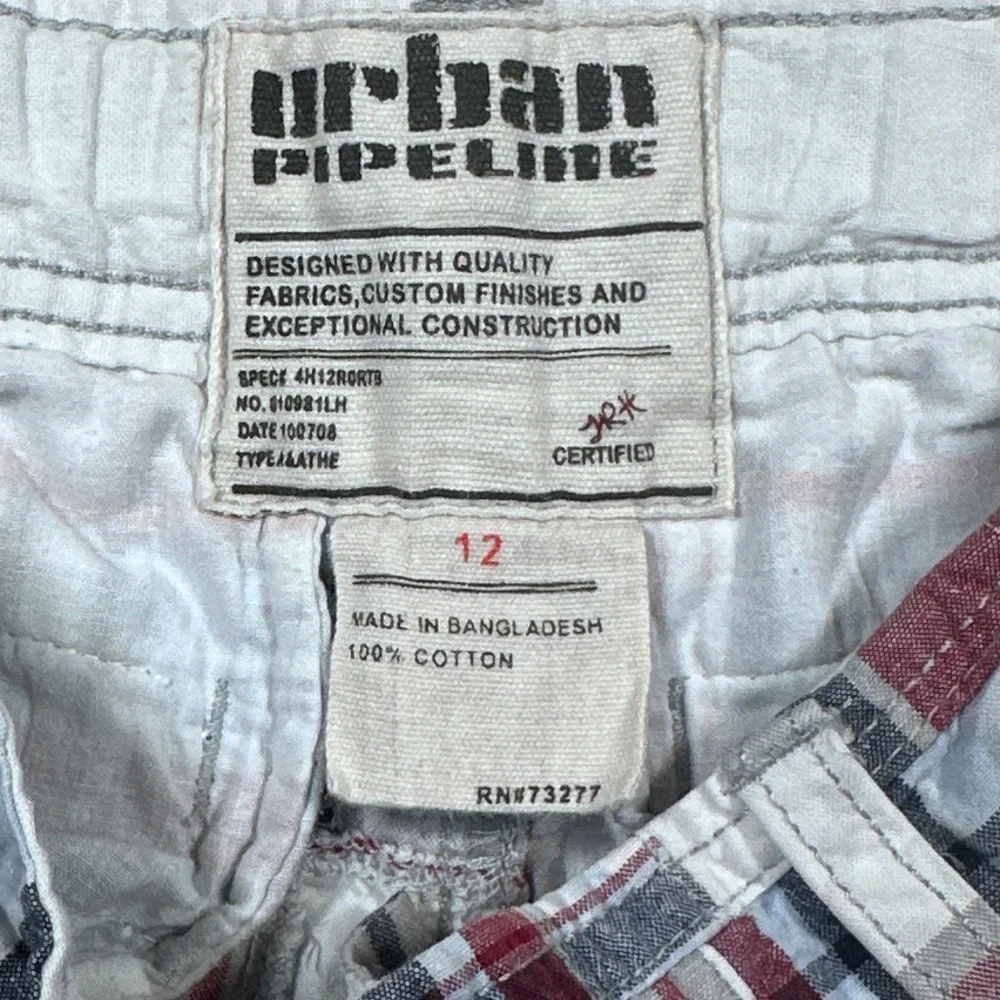 Urban Pipeline Patchwork Plaid Shorts Kids Size 12 MultiColor Retro Skater 2010s